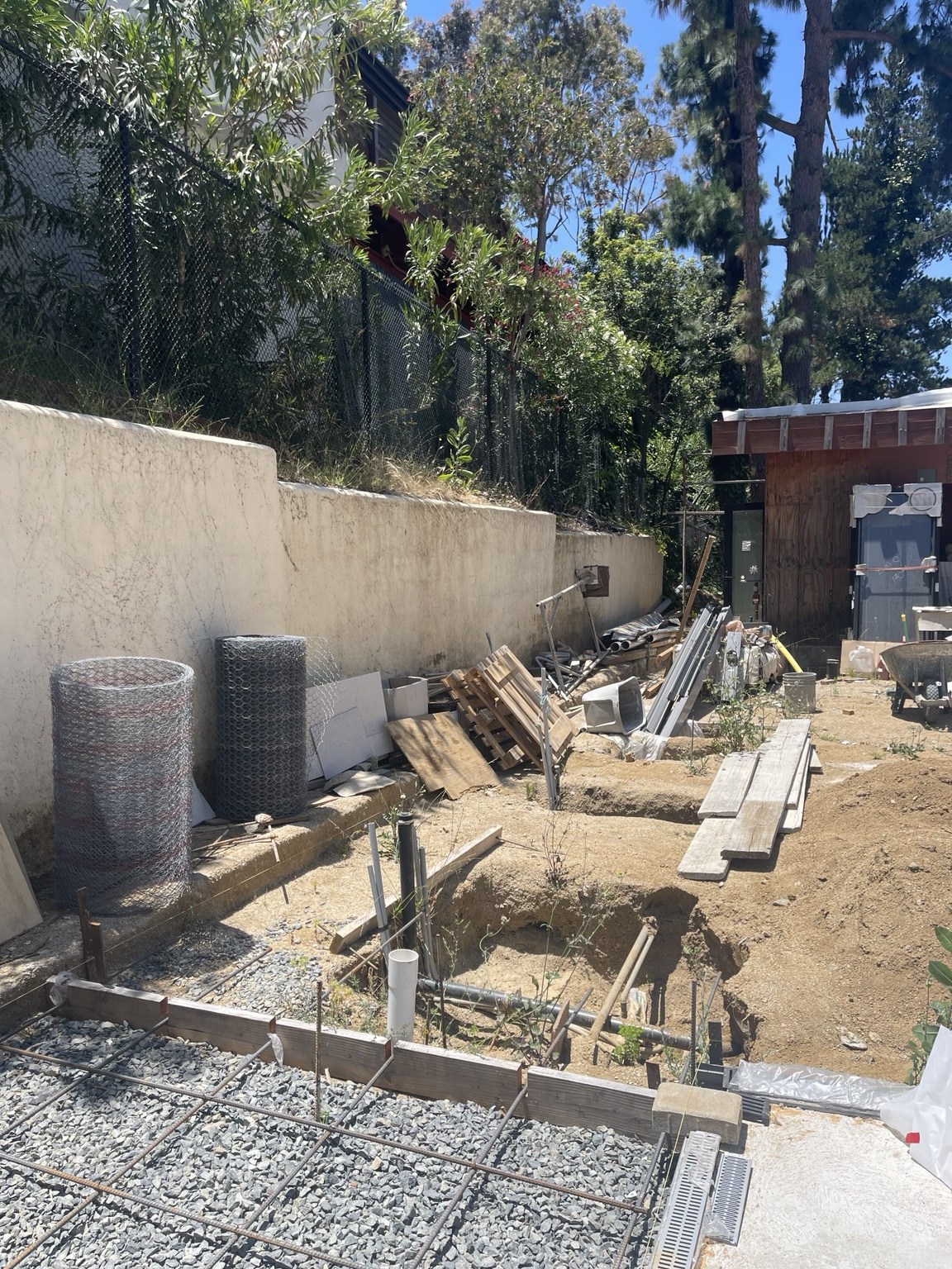 Outdoor grading and paving preparation
