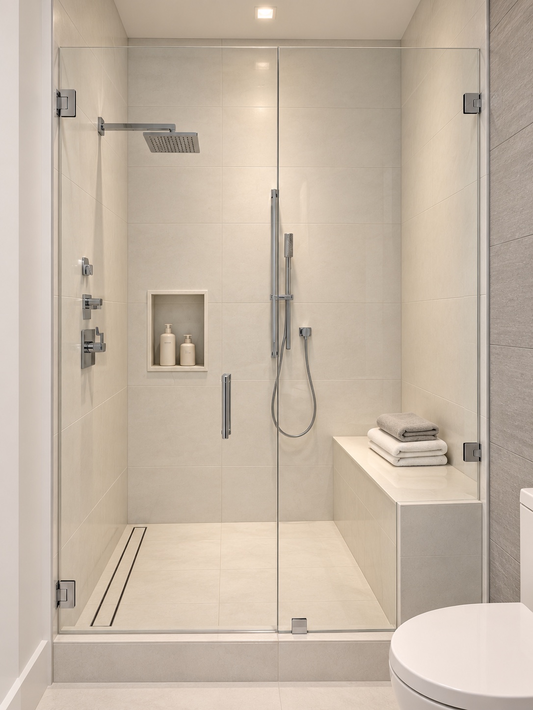 Bathroom walk-in shower