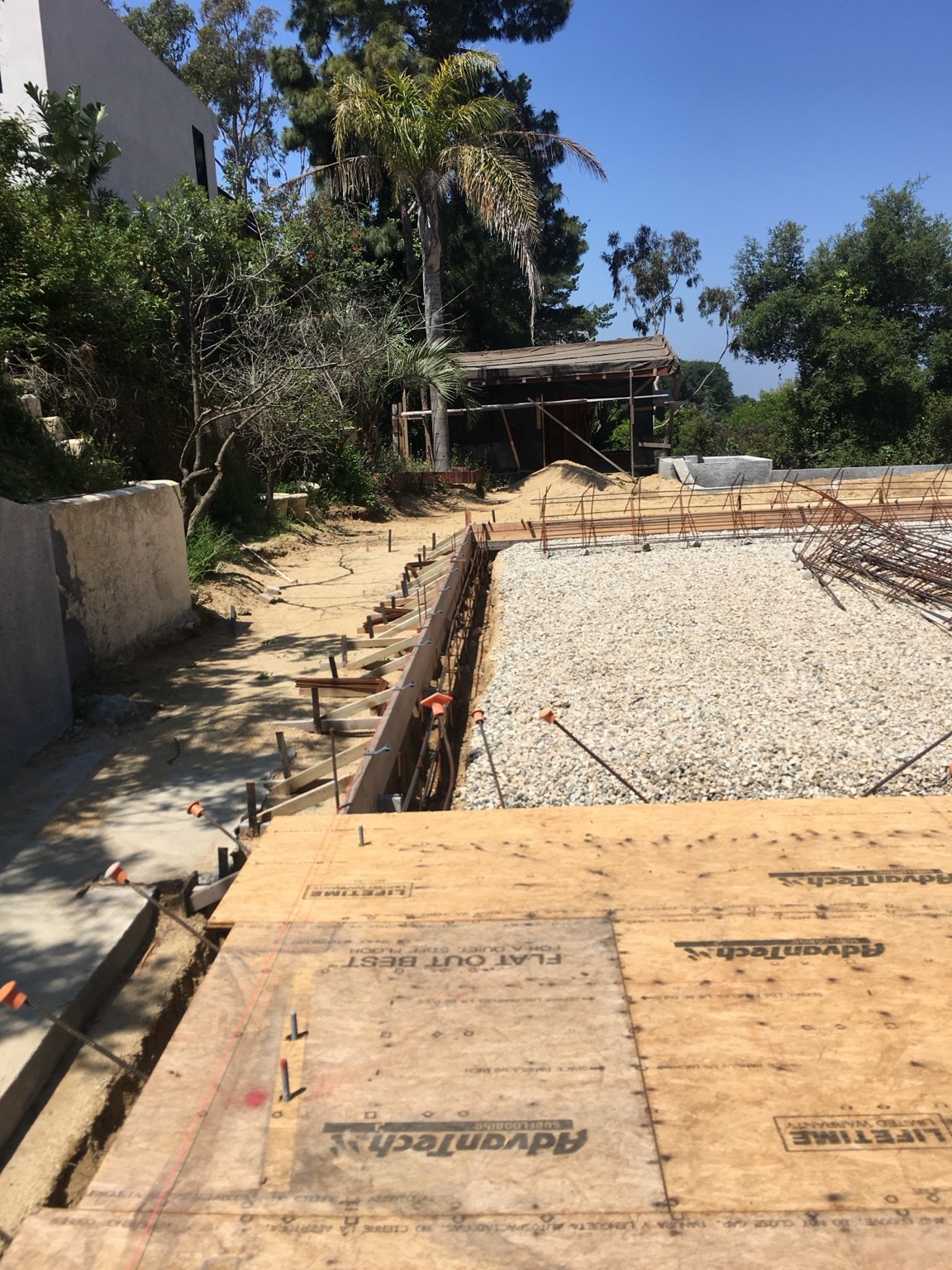 Foundation work during the remodel