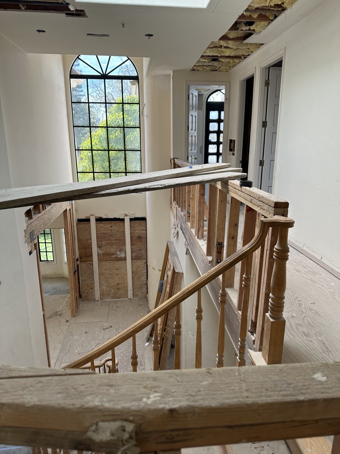 Staircase and landing during construction